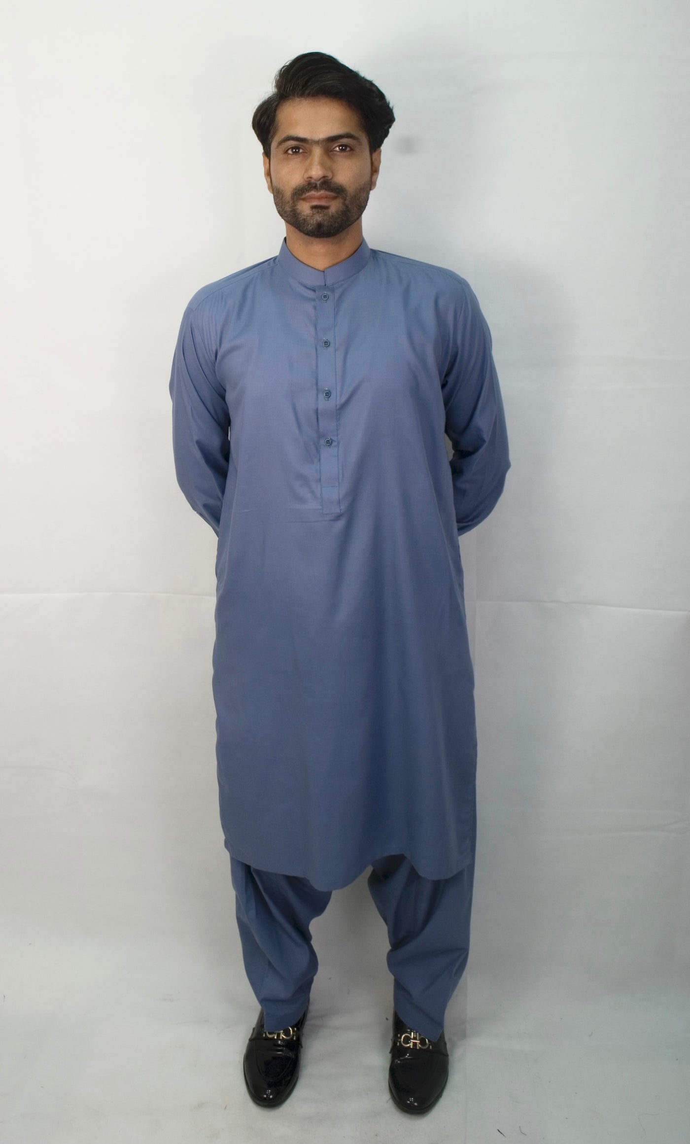 REGULAR FIT - SHALWAR KAMEEZ (Neon Blue)