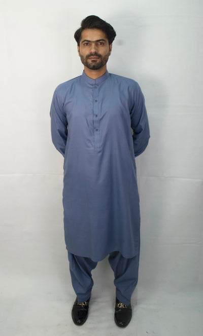 REGULAR FIT - SHALWAR KAMEEZ (Neon Blue)