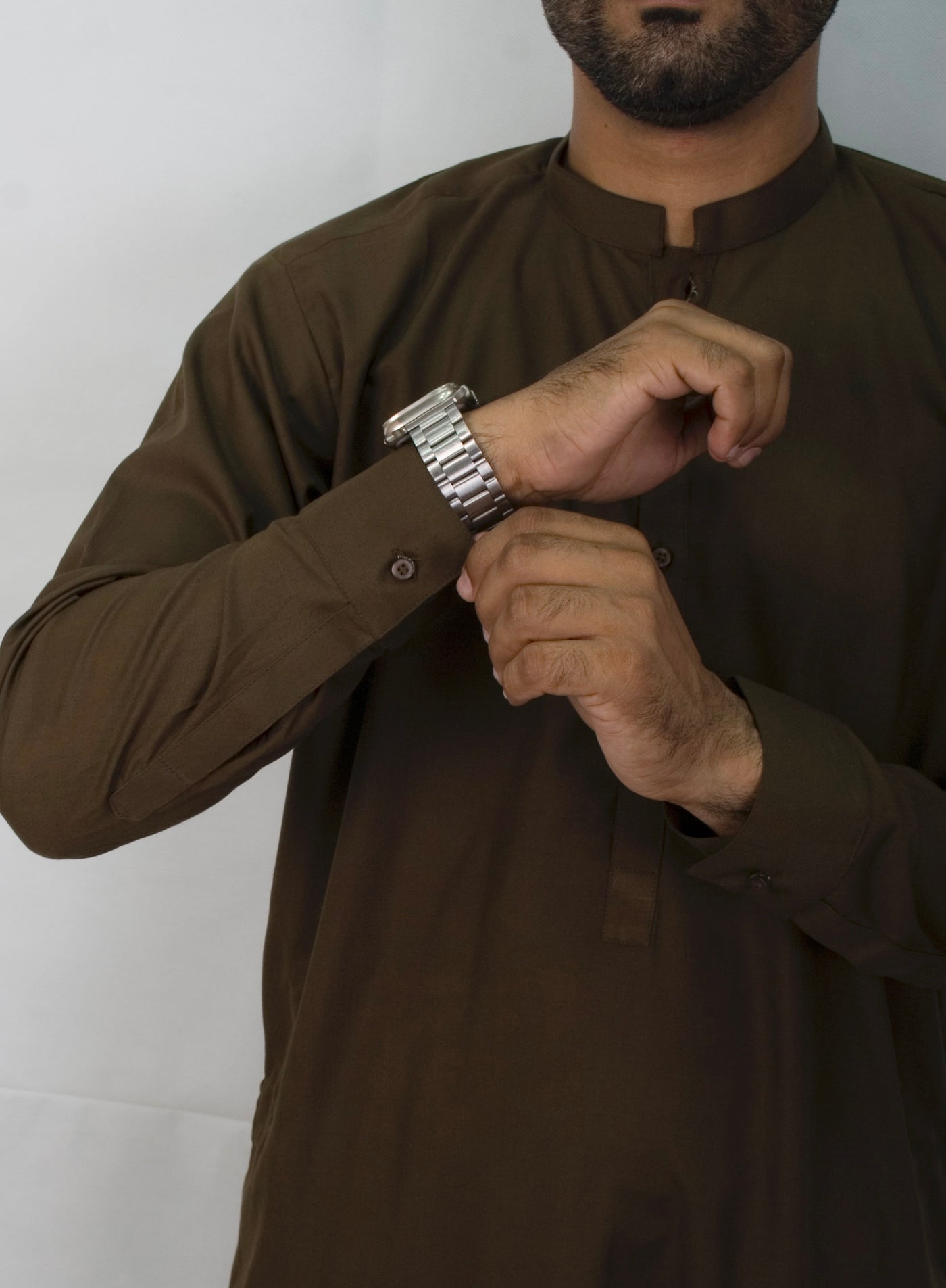 SLIM FIT - SHALWAR KAMEEZ (Choc brown)