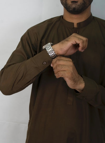 SLIM FIT - SHALWAR KAMEEZ (Choc brown)