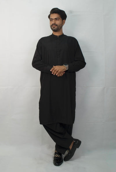 SLIM FIT - SHALWAR KAMEEZ (Black)