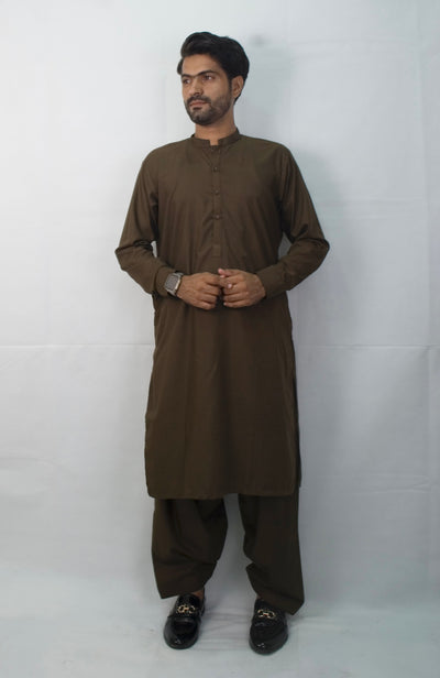 SLIM FIT - SHALWAR KAMEEZ (Choc brown)