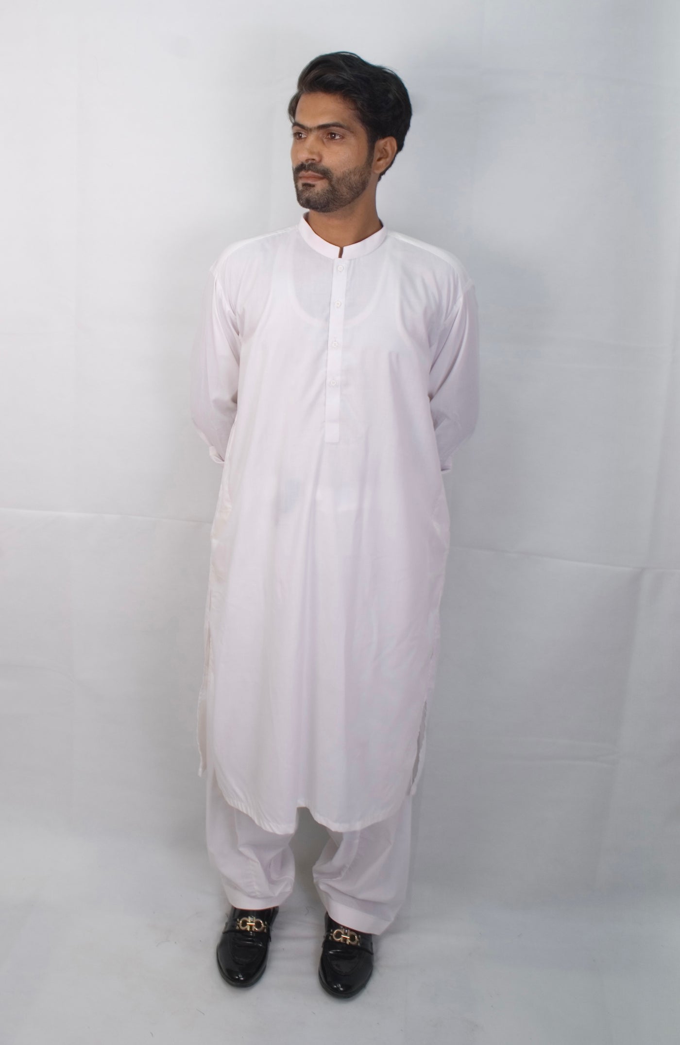 SLIM FIT - SHALWAR KAMEEZ (OFF WHITE)