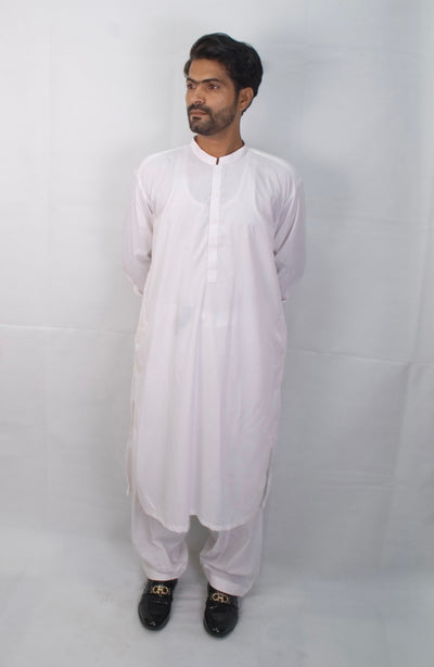 SLIM FIT - SHALWAR KAMEEZ (OFF WHITE)