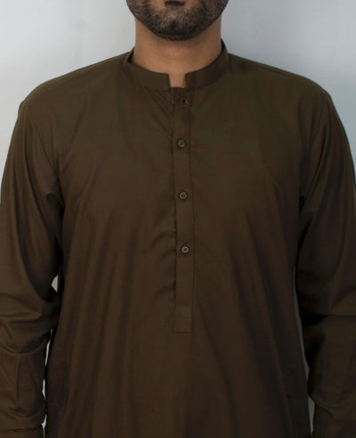 SLIM FIT - SHALWAR KAMEEZ (Choc brown)