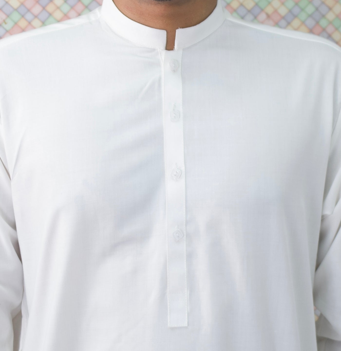 SLIM FIT - SHALWAR KAMEEZ (OFF WHITE)