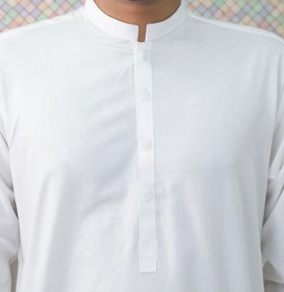 SLIM FIT - SHALWAR KAMEEZ (OFF WHITE)